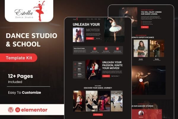 Estella - Dance School & Studio Elementor Template Kit