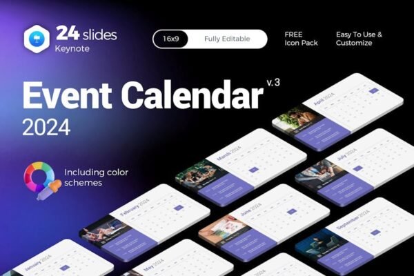 Event Calendar Pitch Deck Slides 2024