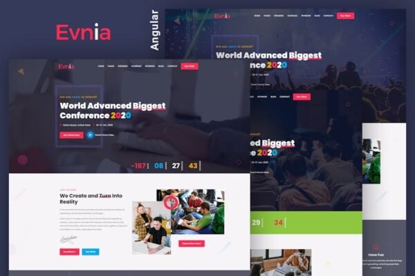 Evnia - React Event Conference & Meetup Template