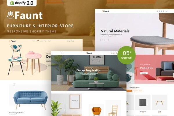 Faunt - Furniture & Interior Shopify 2.0 Theme