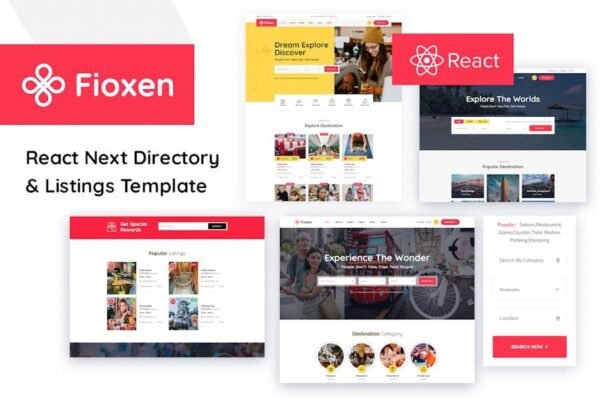 Fioxen - React Next Directory & Listings Template