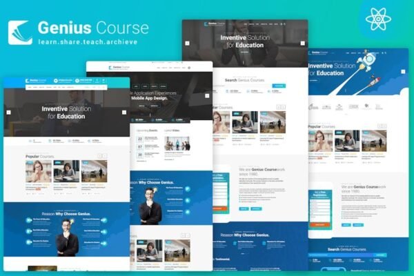 Genius Course - School Classes Institute HTML