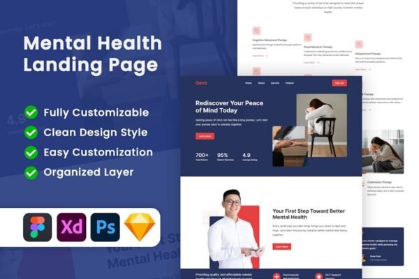 Genz - Mental Health Landing Page