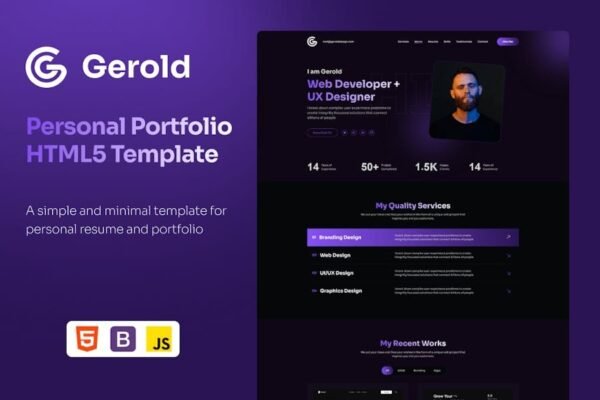 Gerold - Personal Portfolio HTML Template