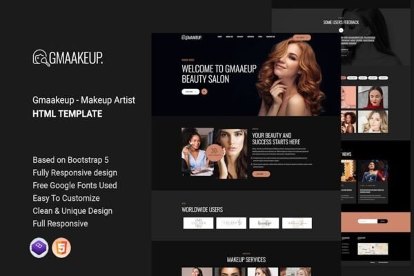 Gmaakeup - Makeup Artist HTML Template