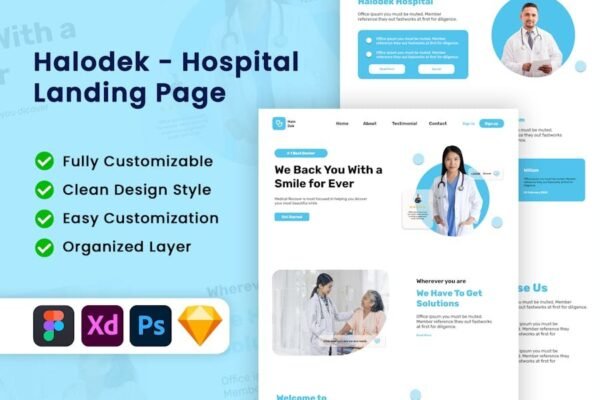 Halodek - Hospital Landing Page