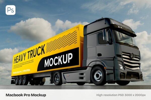 Heavy Truck Mockup