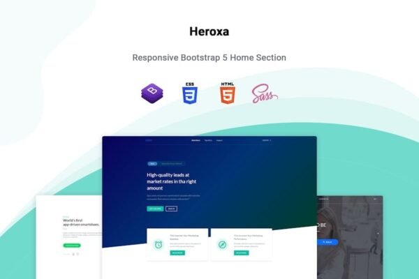 Heroxa - Responsive Hero Section Template