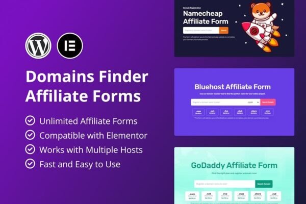 Hosting Domains Finder (Affiliate Forms)