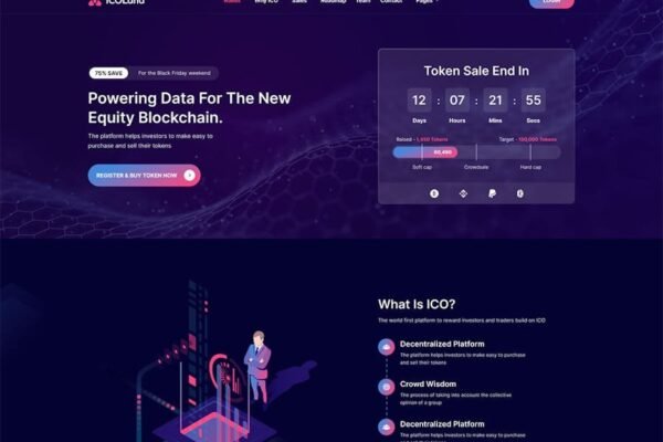 ICOLand  ICO landing page VueJS Template