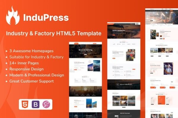 InduPress - Industry & Factory HTML Template