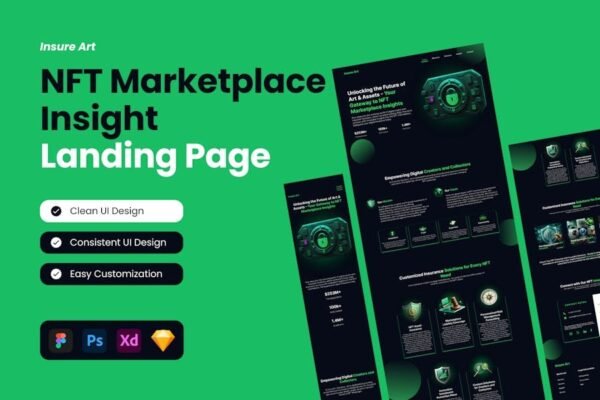 Insure Art - NFT Marketplace Insight Landing page