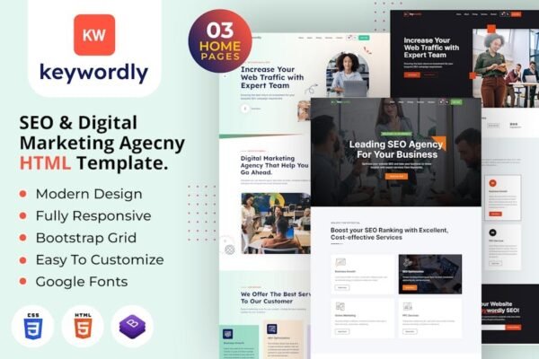 Keywordly  Digital Marketing Agency HTML Template