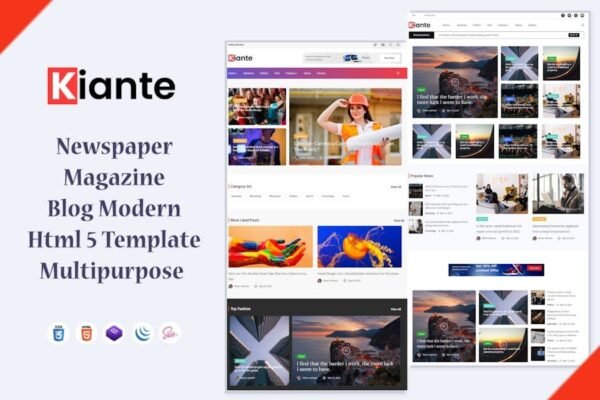 Kiante - Newspaper Magazine Blog Html 5 Template