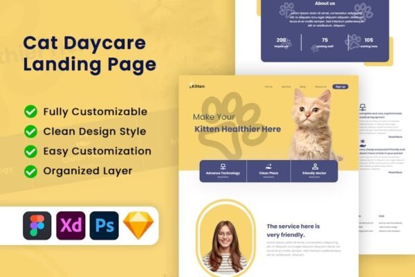 Kitten - Cat Daycare Landing Page