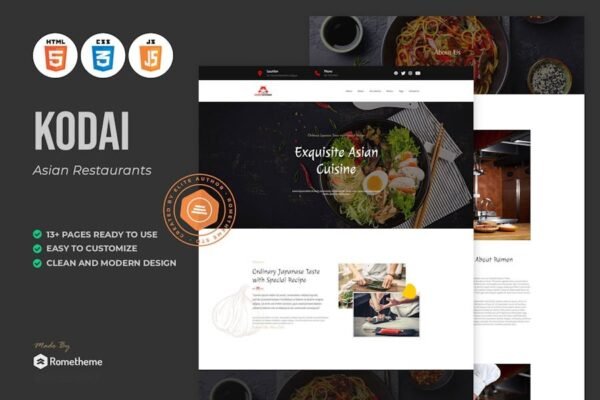 Kodai - Asian Restaurant HTML Template