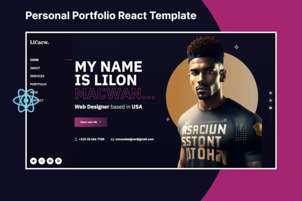 Lilon – Personal Portfolio ReactJs Template