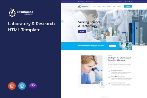 Losalamos  Laboratory & Research HTML Template
