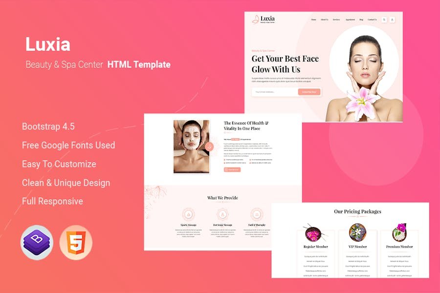 Luxia - Beauty & Spa Center HTML Template 1 Luxia - Beauty & Spa Center HTML Template
