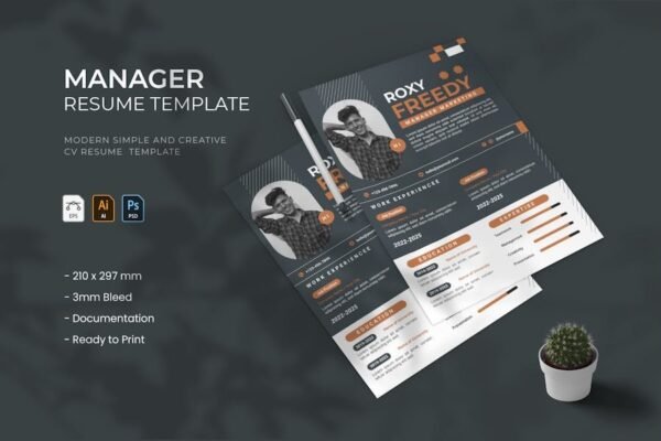 Manager Marketing - Resume Template