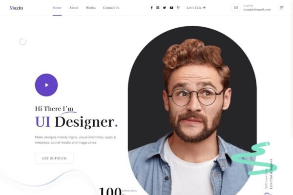 Mazin - Personal Portfolio HTML Template