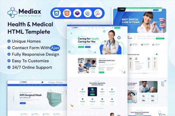 Mediax - Health & Medical Service HTML Template