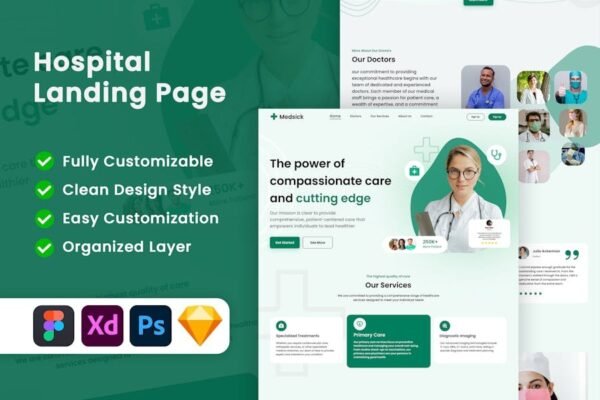 Medsick - Hospital Landing Page