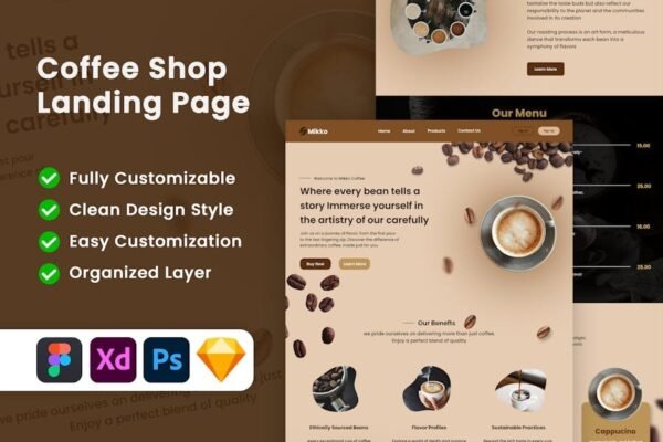 Mikko - Coffee Shop Landing Page