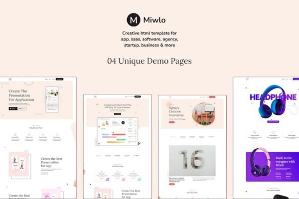 Miwlo - Landing Page HTML Template