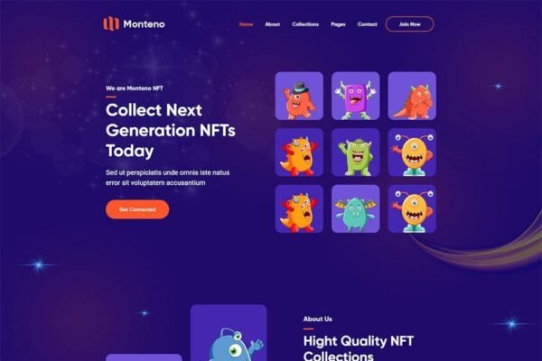 Monteno - NFT Portfolio HTML Template