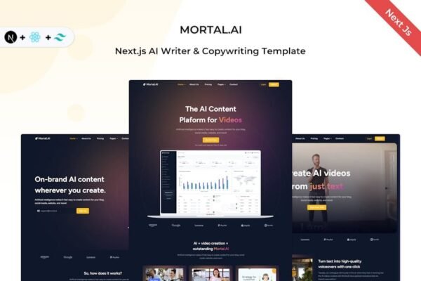 Mortal - Next Js AI Writer & Copywriting Template