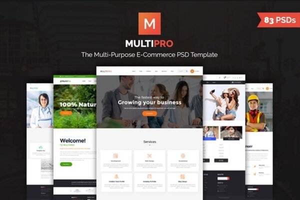 MultiPro  Multi-Purpose ECommerce PSD Template
