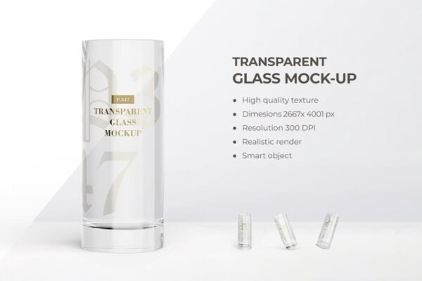 Multipurpose Transparent Glass mockup