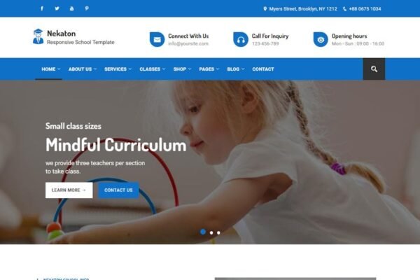 Nekaton - Responsive School & kindergarten Templat