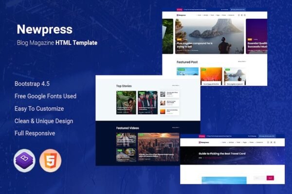 Newpress - Blog Magazine HTML Template