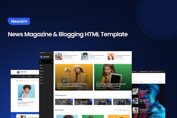 Newsim - News Magazine & Blogging HTML Template