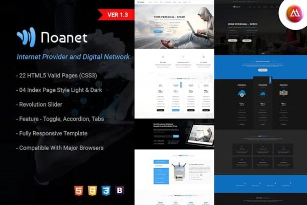 Noanet Digital Network and Internet Provider HTML