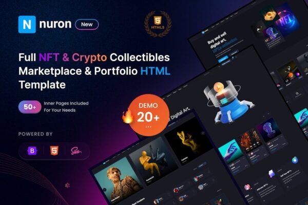 Nuron - NFT Marketplace HTML Template