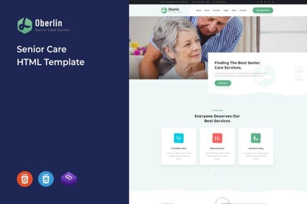 Oberlin - Senior Care HTML Template