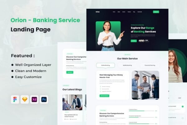 Orion - Banking Service Landing Page