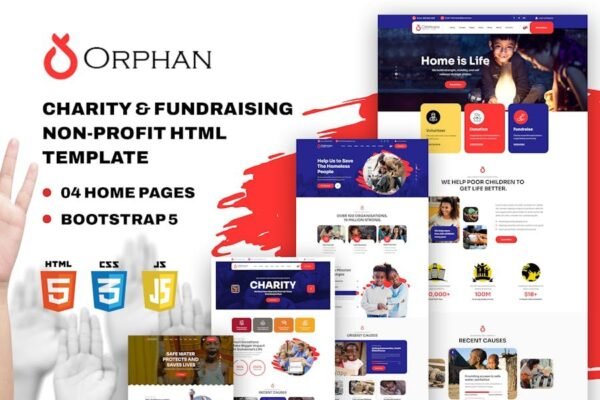 Orphan - Charity and Fundraising Non-Profit HTML