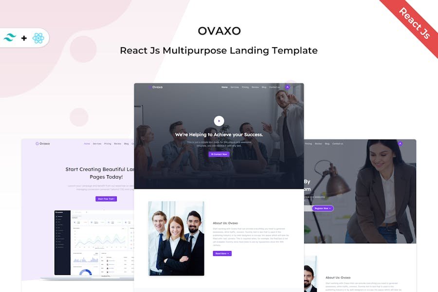 Ovaxo - React Multipurpose Business Template 1 Ovaxo - React Multipurpose Business Template