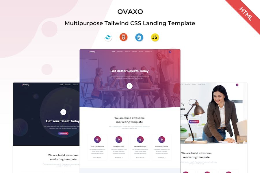 Ovaxo - Tailwind CSS Multipurpose Landing Template 1 Ovaxo - Tailwind CSS Multipurpose Landing Template