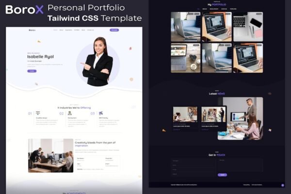 Personal Portfolio Tailwind CSS Template - Borox