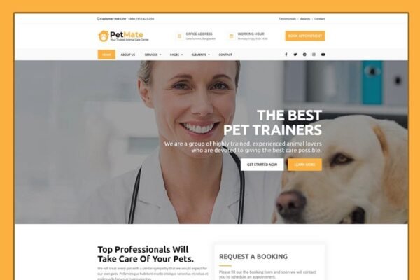 Petmate - Animal Care Center HTML5 Template