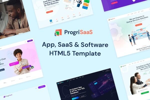 ProgriSaaS - Creative Landing Page HTML5 Templates