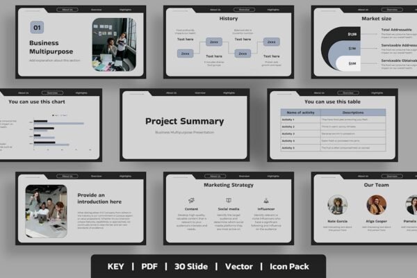 Project Summary Multipurpose Keynote Template