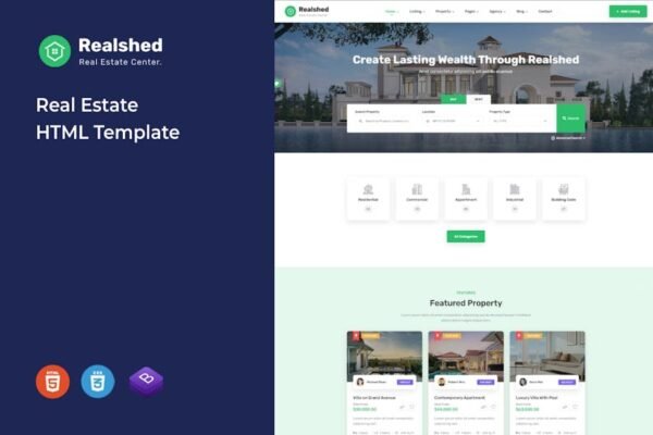 Realshed - Real Estate HTML Template