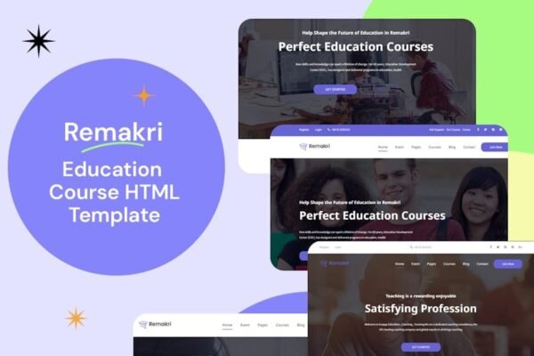 Remakri - Education Course HTML Template