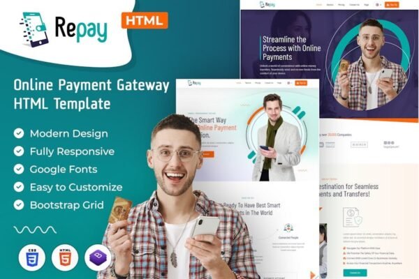 Repay  Payment Gateway HTML Template